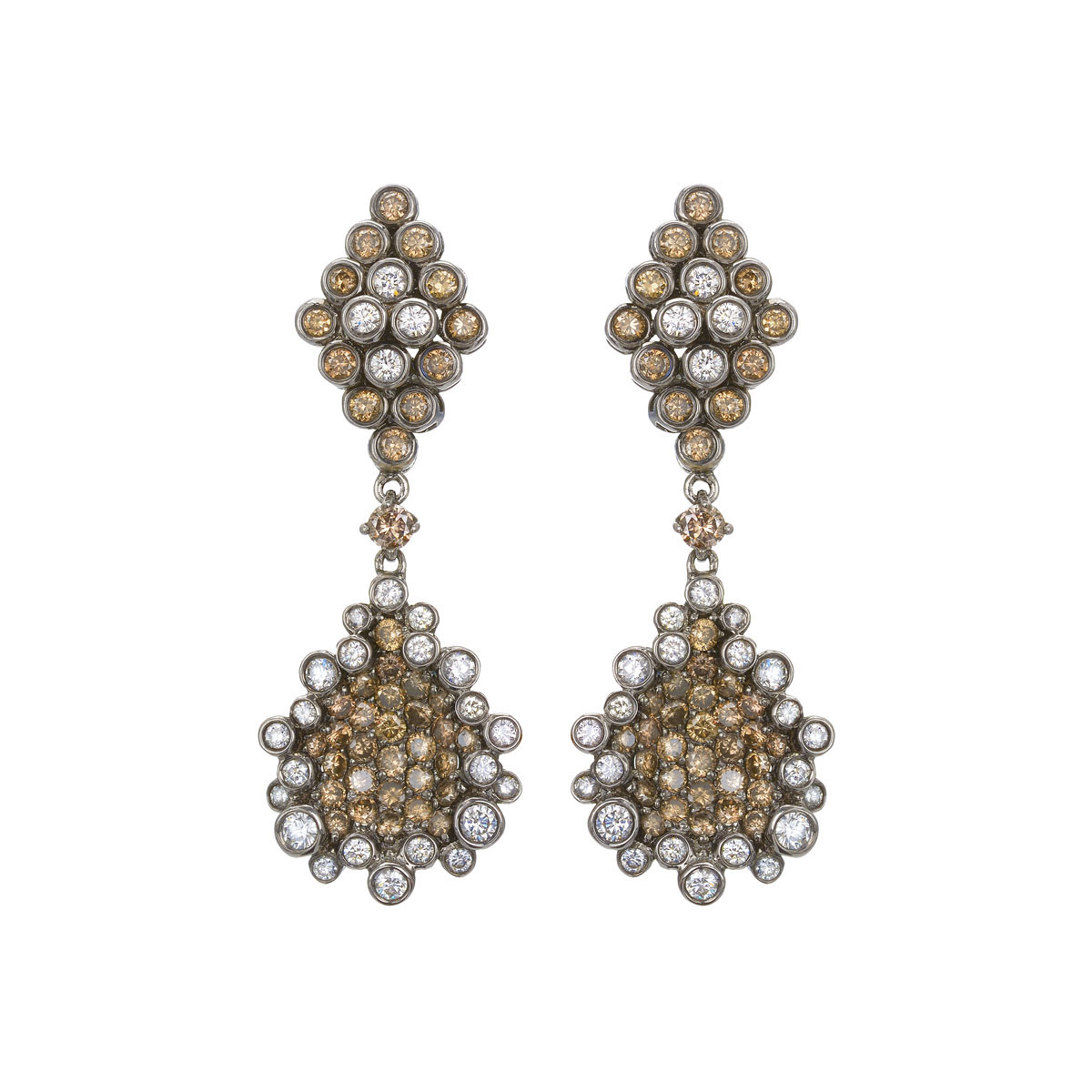 K18 BLACK GOLD DIAMOND EARRINGS