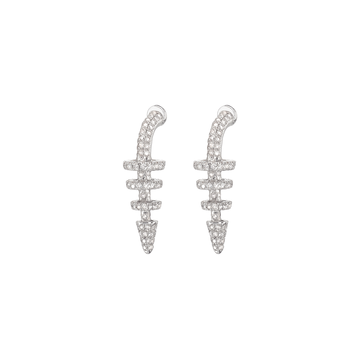 WHITE GOLD EARRINGS WITH DIAMONDS