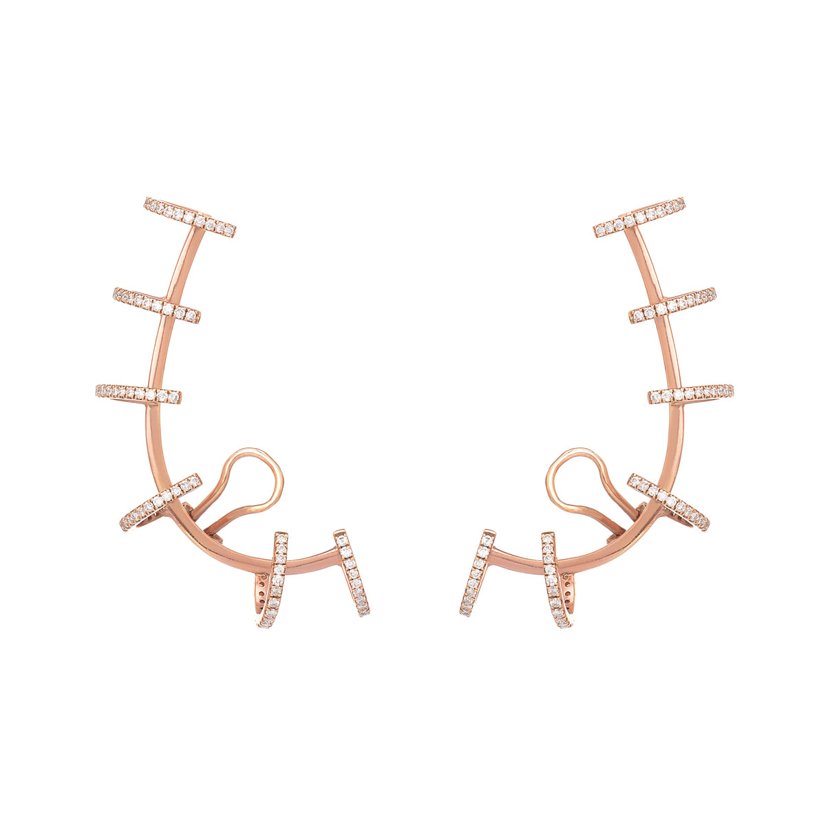 K18 ROSE GOLD DIAMOND EARRINGS