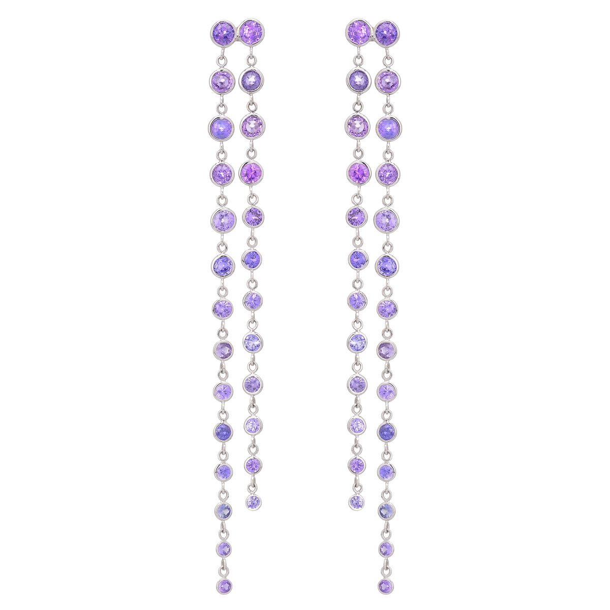 K18 WHITE GOLD SAPPHIRE EARRINGS