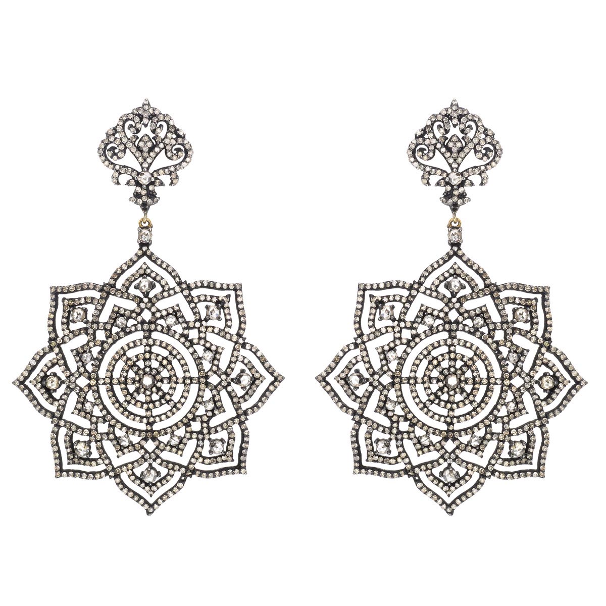 925 STERLING SILVER DIAMOND EARRINGS