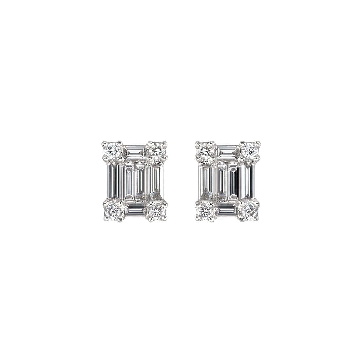K18 WHITE GOLD DIAMOND EARRINGS