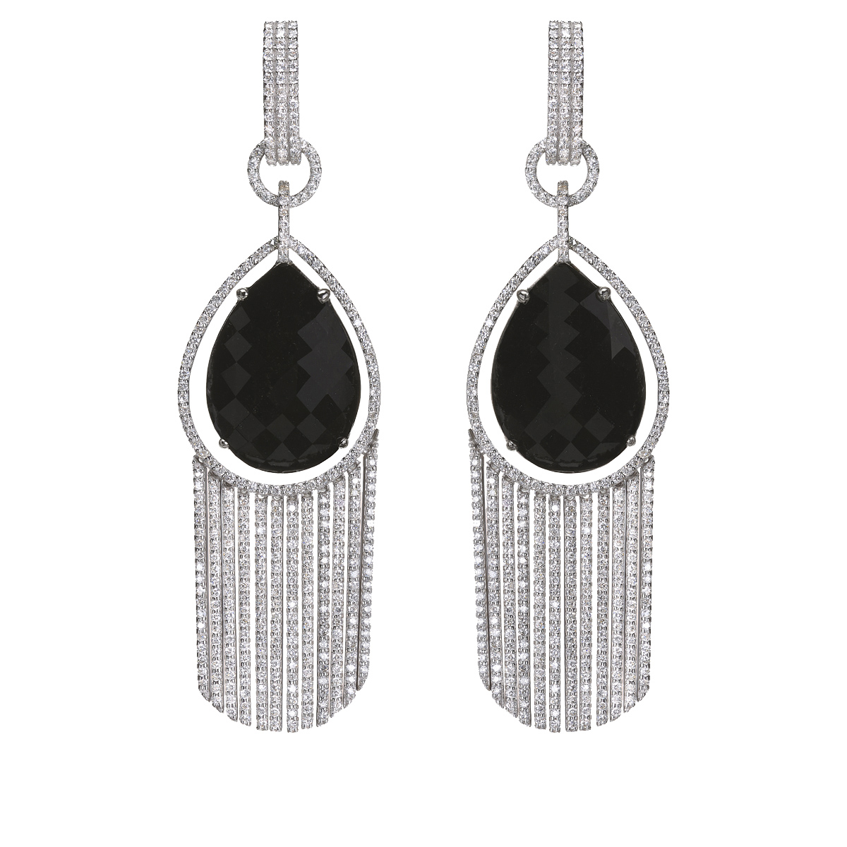 DIAMOND EARRINGS 18K WHITE GOLD