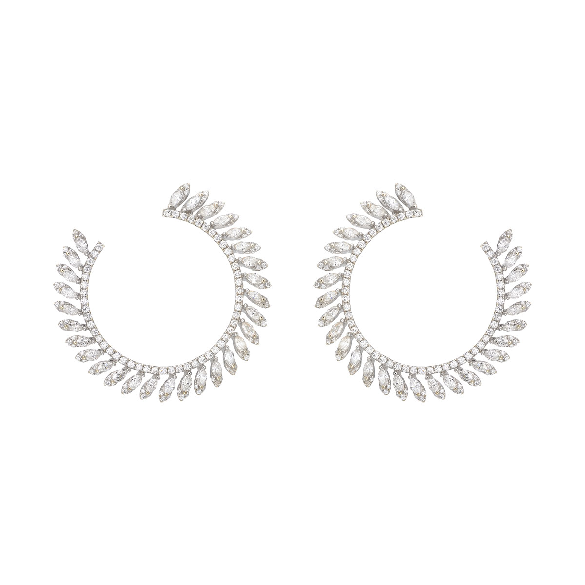 K18 WHITE GOLD DIAMOND EARRINGS