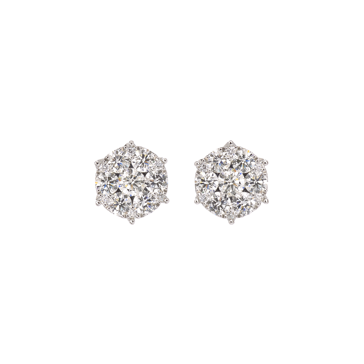 K18 WHITE GOLD DIAMOND EARRINGS