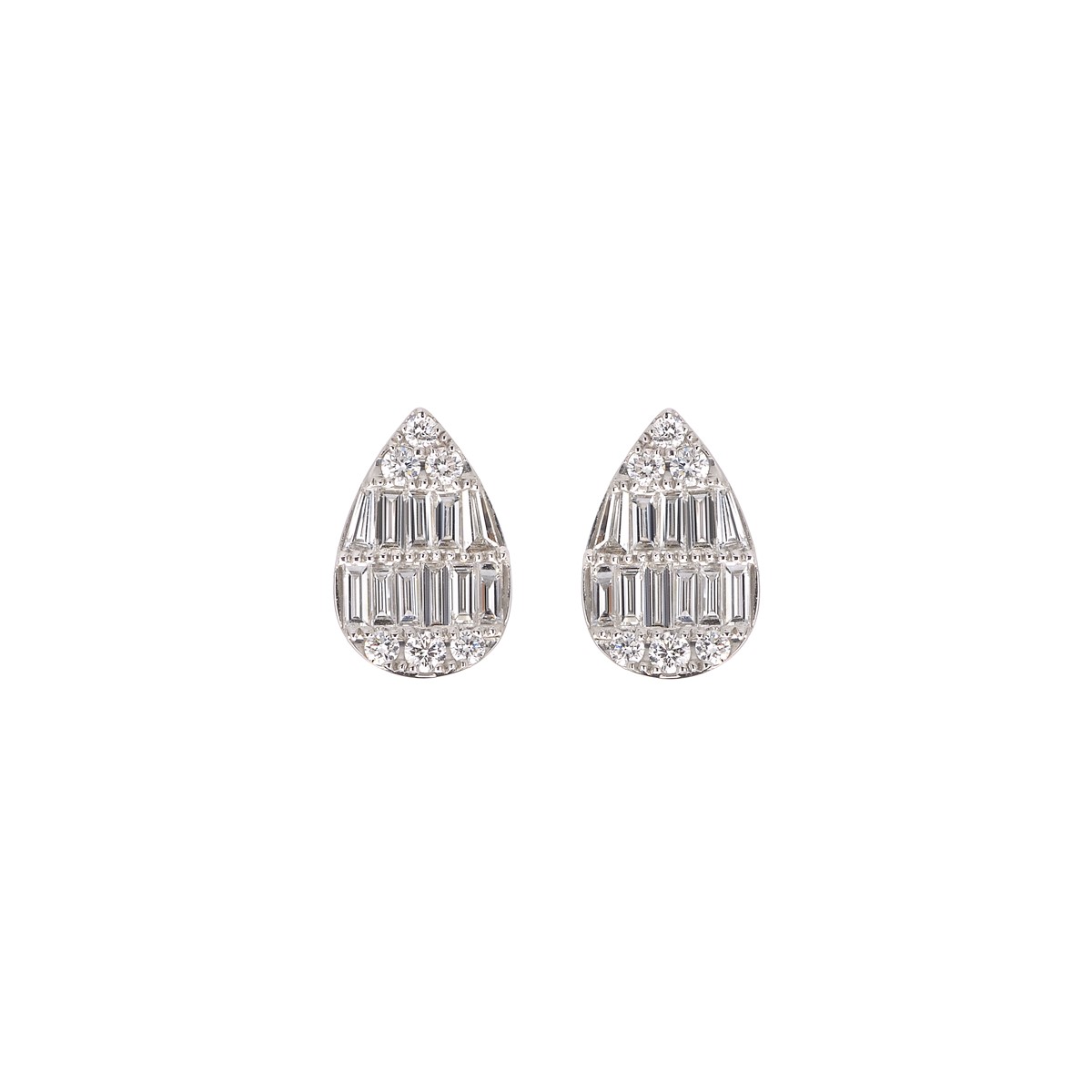 K18 WHITE GOLD DIAMOND EARRINGS