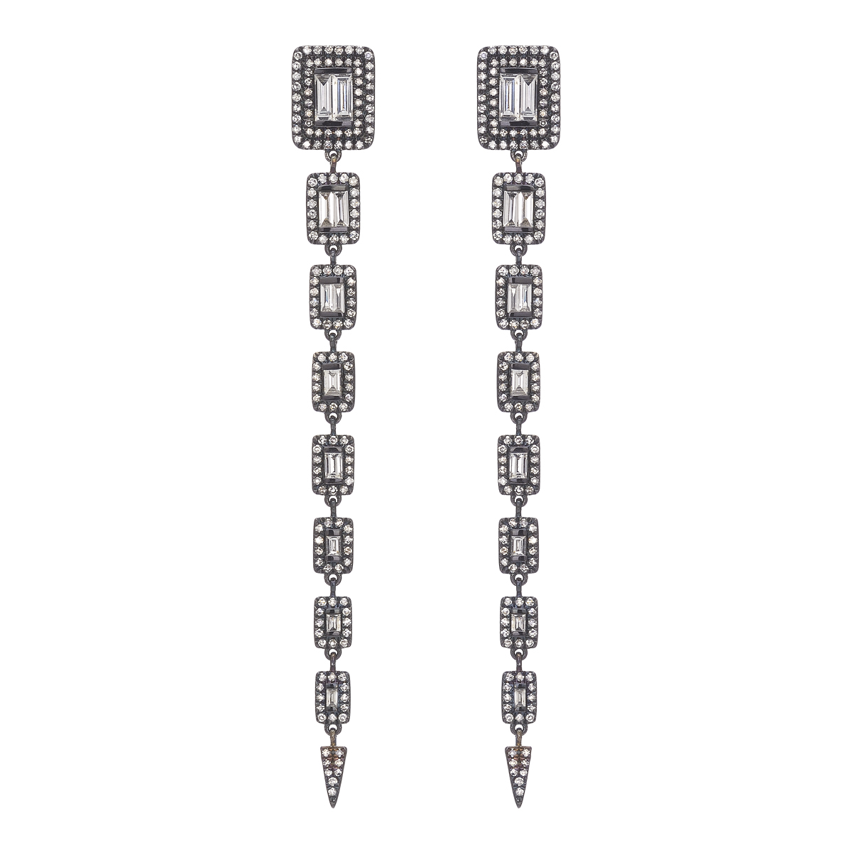 K18 BLACK GOLD DIAMOND EARRINGS