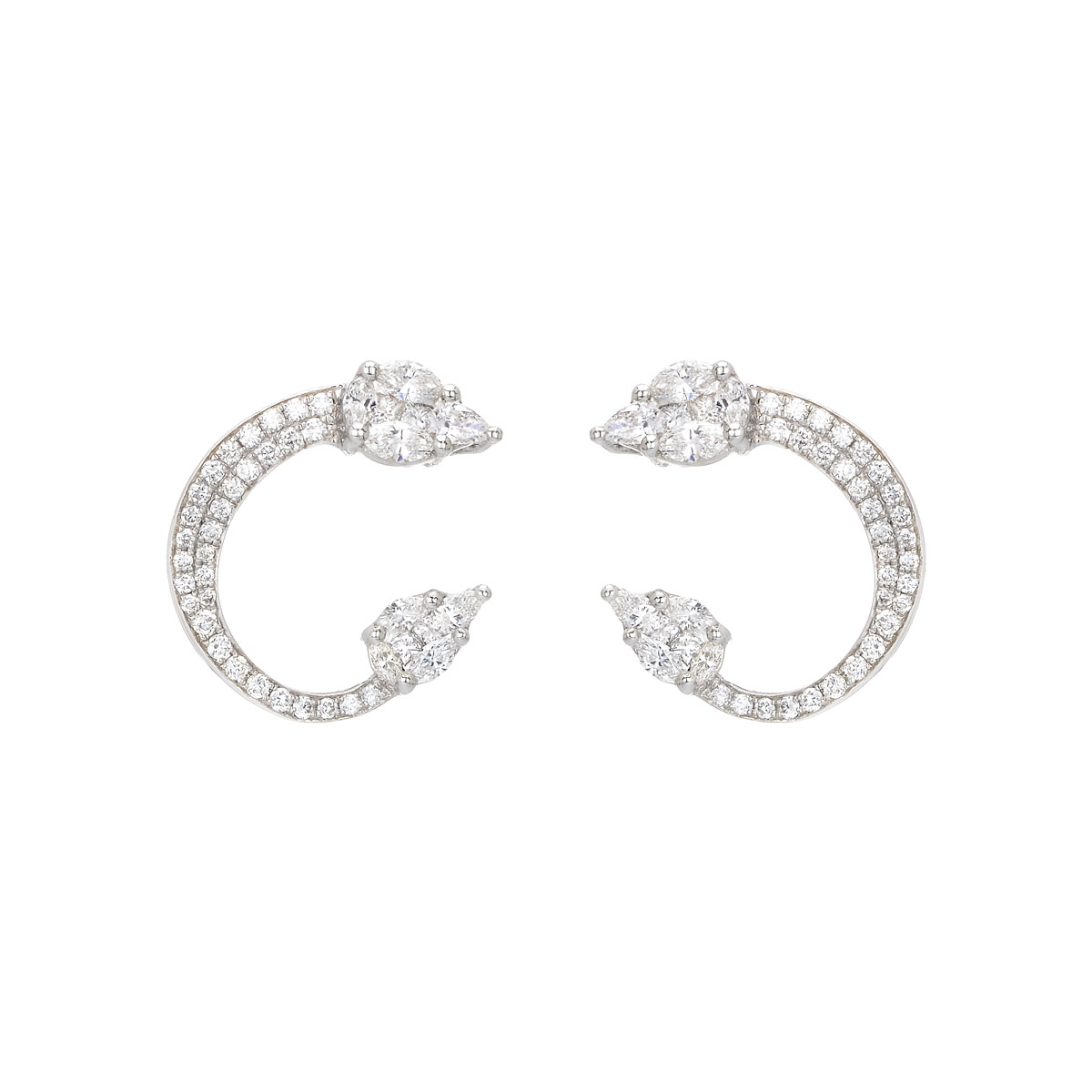 DIAMOND EARRINGS 18K WHITE GOLD