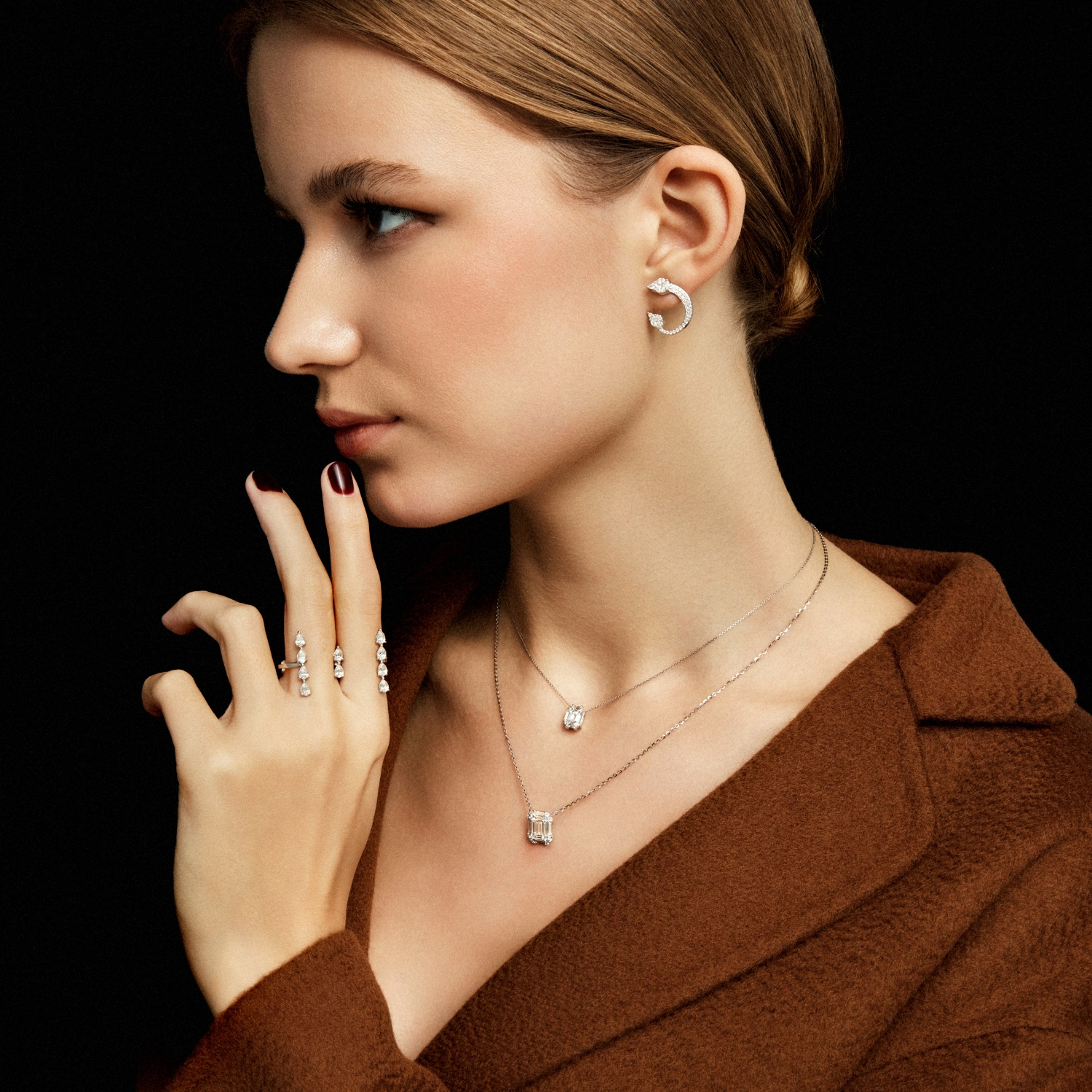 DIAMOND EARRINGS 18K WHITE GOLD