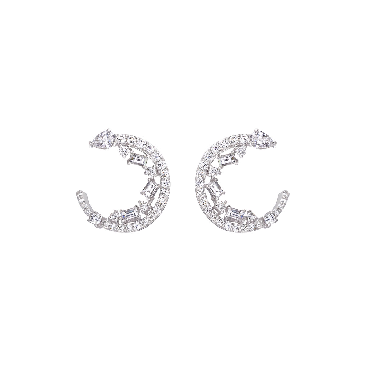 DIAMOND EARRINGS K18 WHITE GOLD