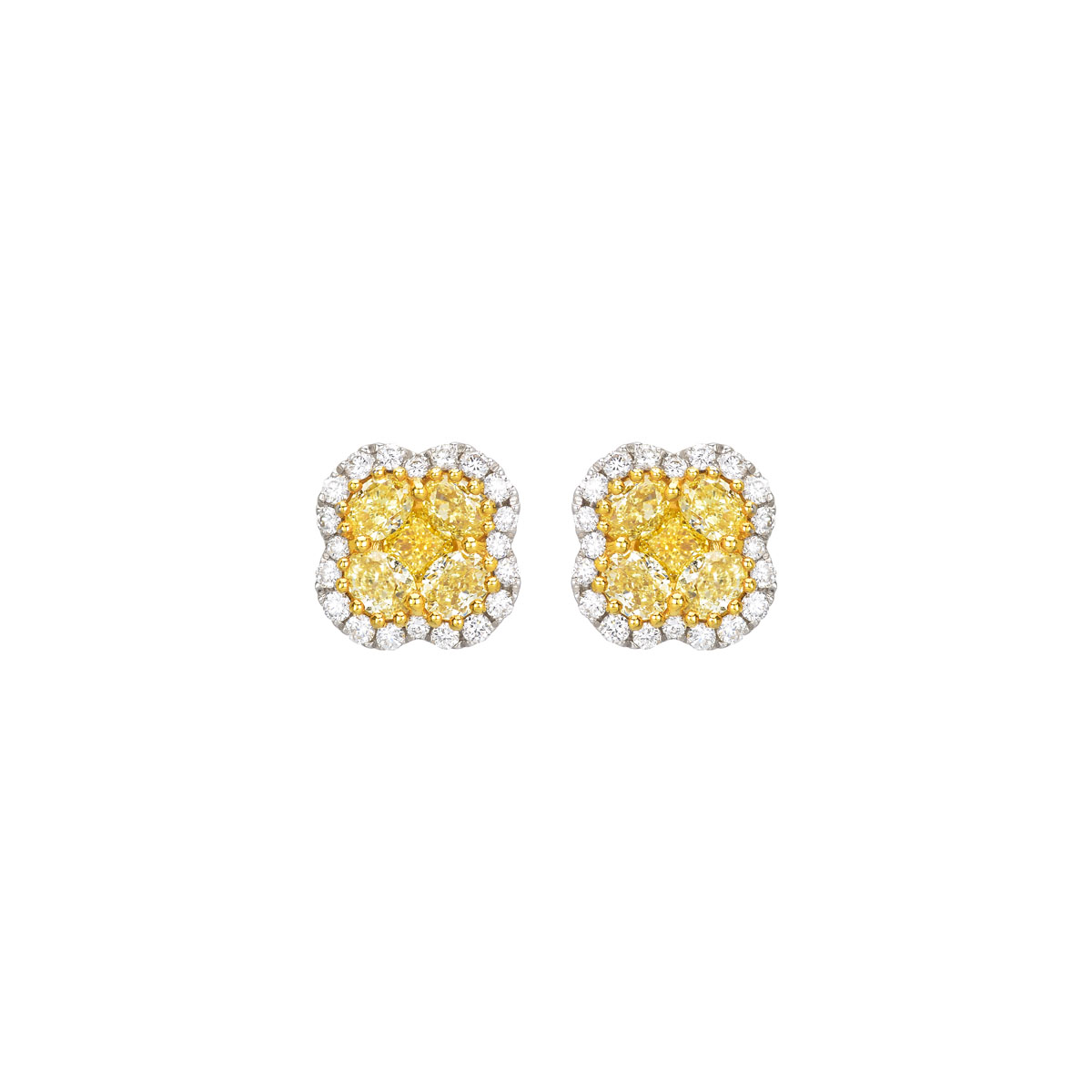 DIAMOND EARRINGS 18K WHITE GOLD