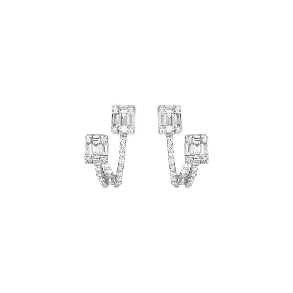 DIAMOND EARRINGS 18K WHITE GOLD