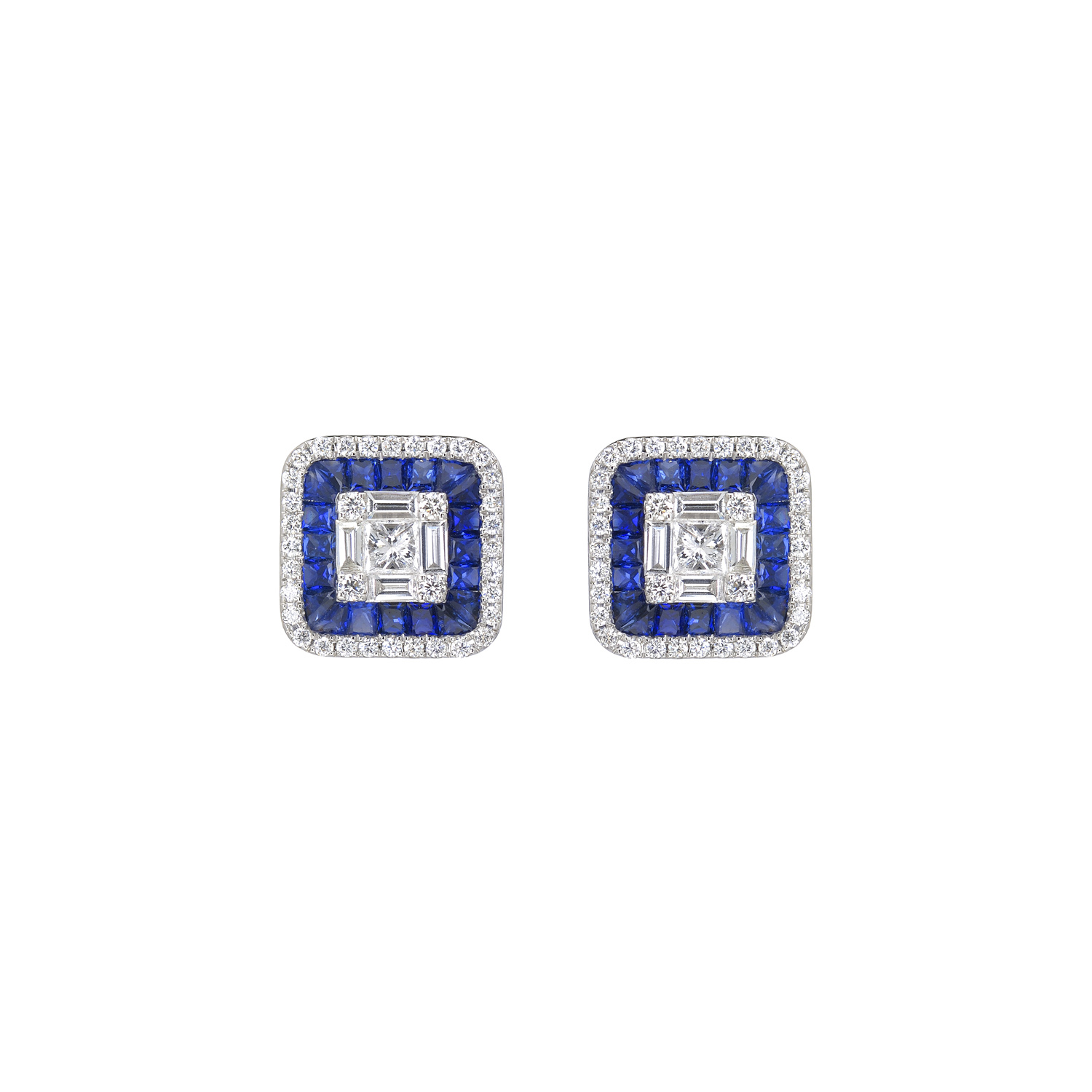 DIAMOND EARRINGS 18K WHITE GOLD