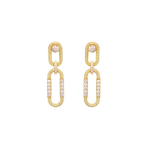 DIAMOND EARRINGS 18K YELLOW GOLD