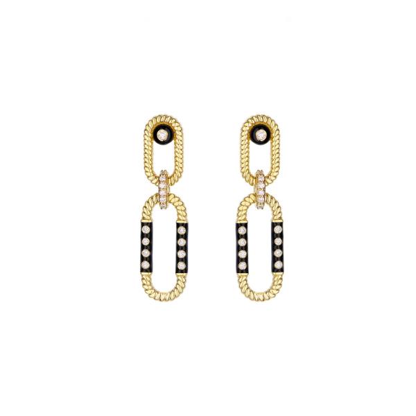 DIAMOND EARRINGS 18K YELLOW GOLD