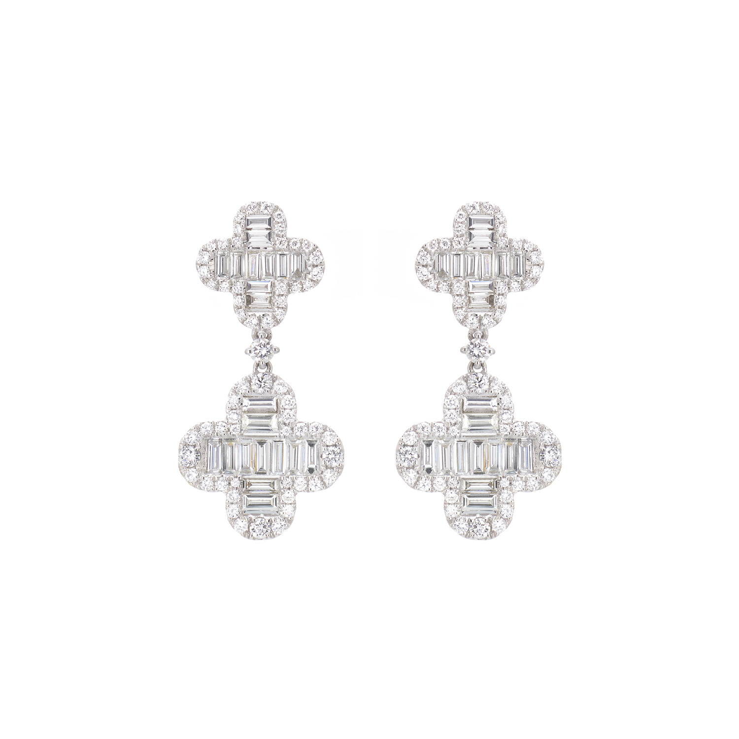 EARRINGS 18K WHITE GOLD WITH DIAMONDS