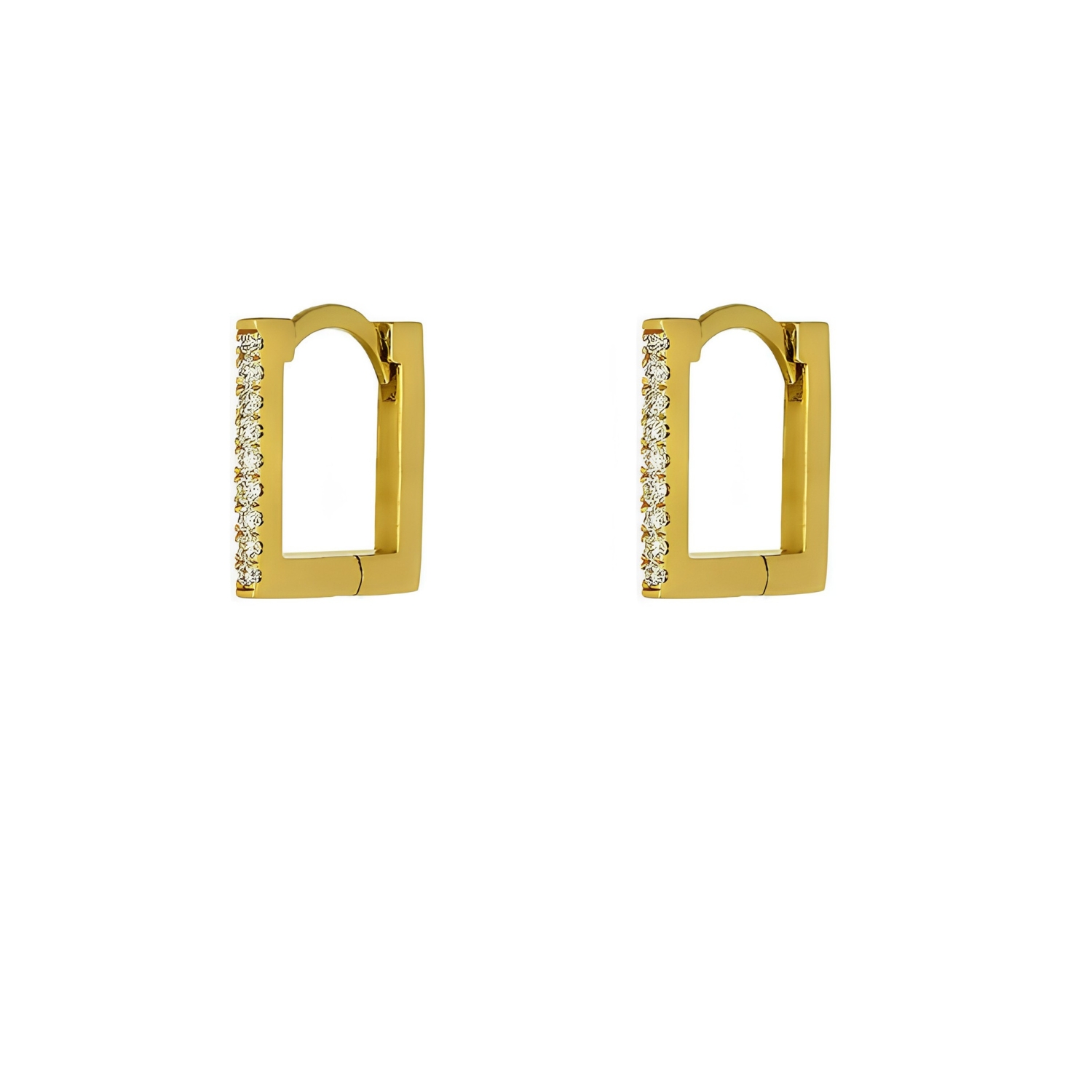 K18 GOLD EARRINGS WITH DIAMONDS