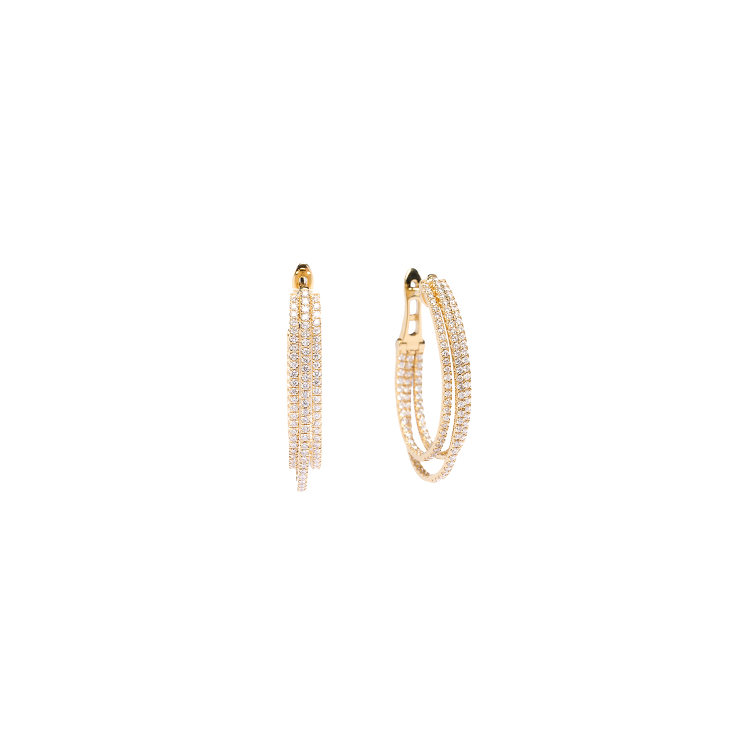 18K GOLD EARRINGS WITH DIAMONDS