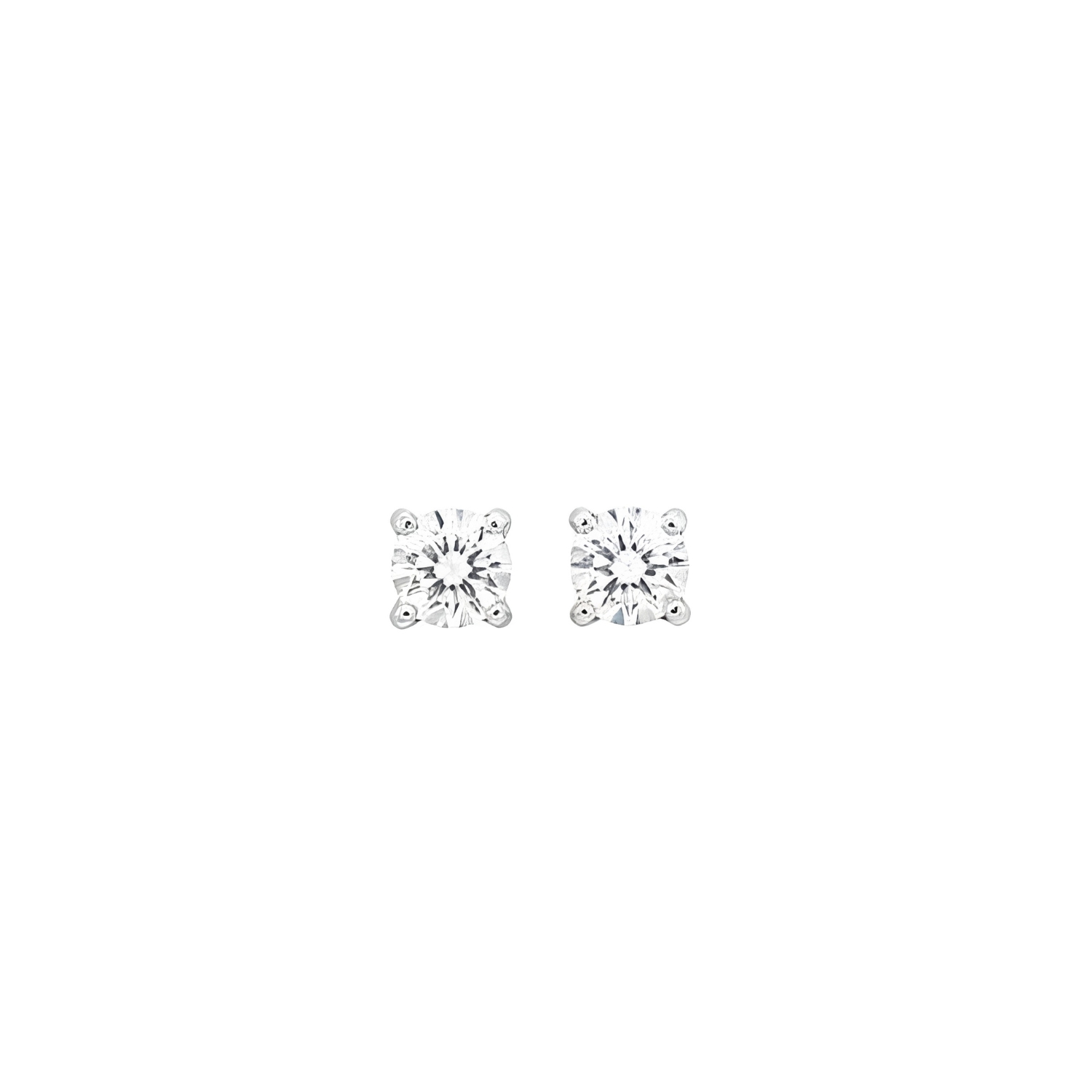 SOLITAIRE EARRINGS IN WHITE GOLD WITH DIAMONDS