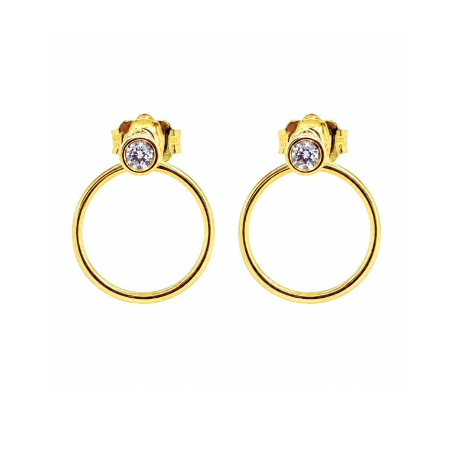 14K WHITE GOLD EARRINGS WITH DIAMONDS