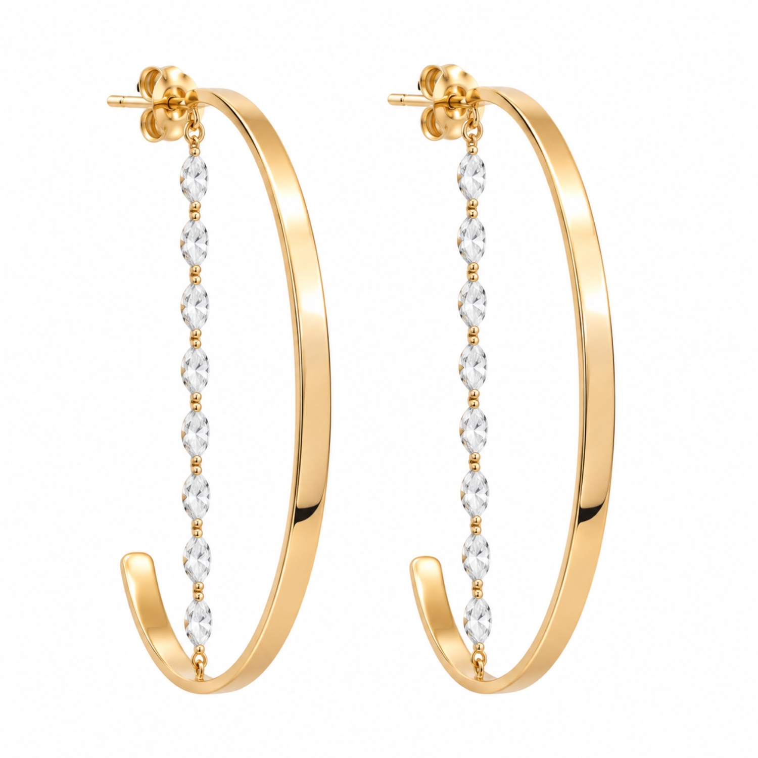 18K ROSE GOLD EARRINGS WITH DIAMONDS