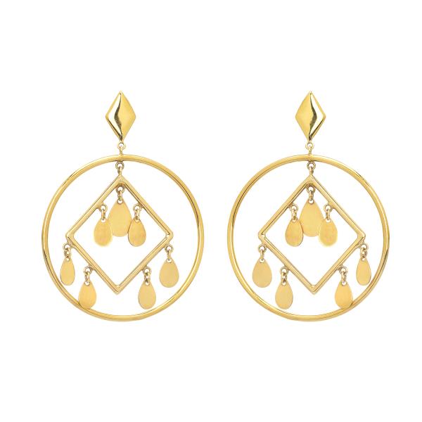 K18 YELLOW GOLD HOOP EARRINGS