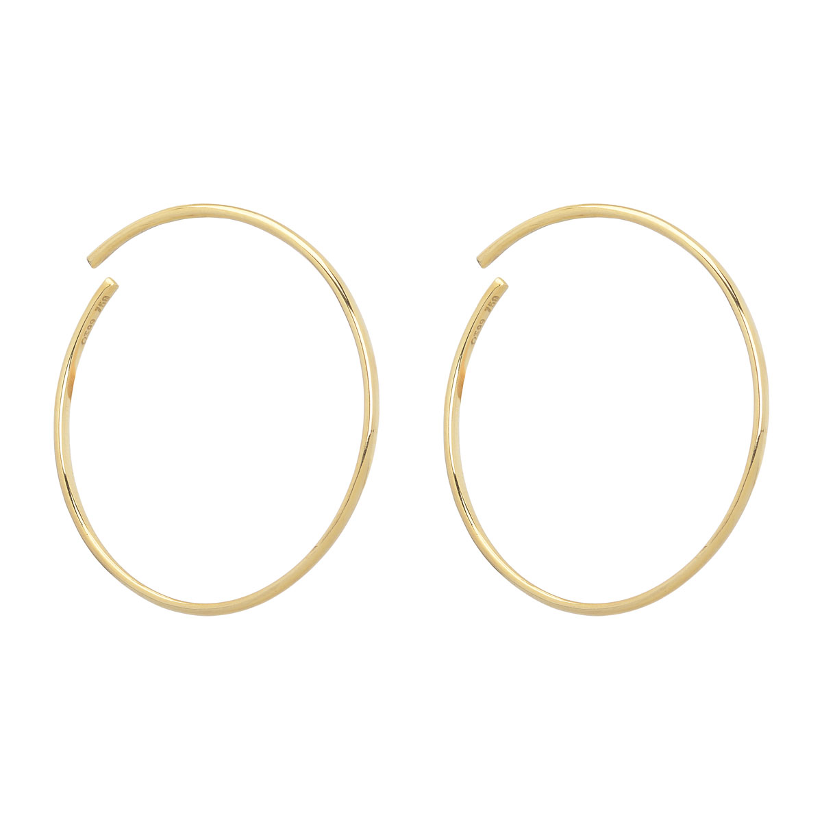 HOOP EARRINGS K18 YELLOW GOLD
