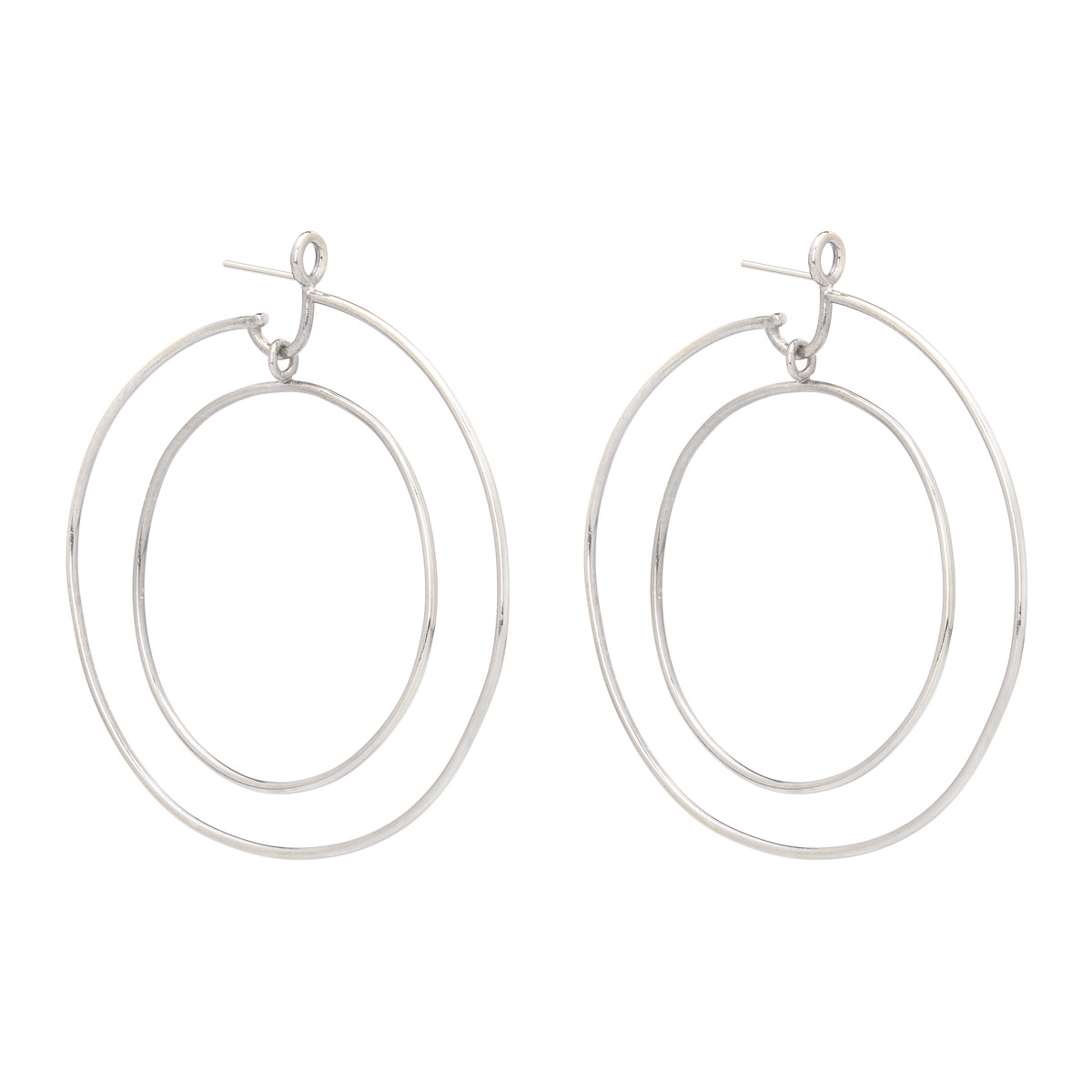 K18 BLACKENED GOLD HOOP EARRINGS