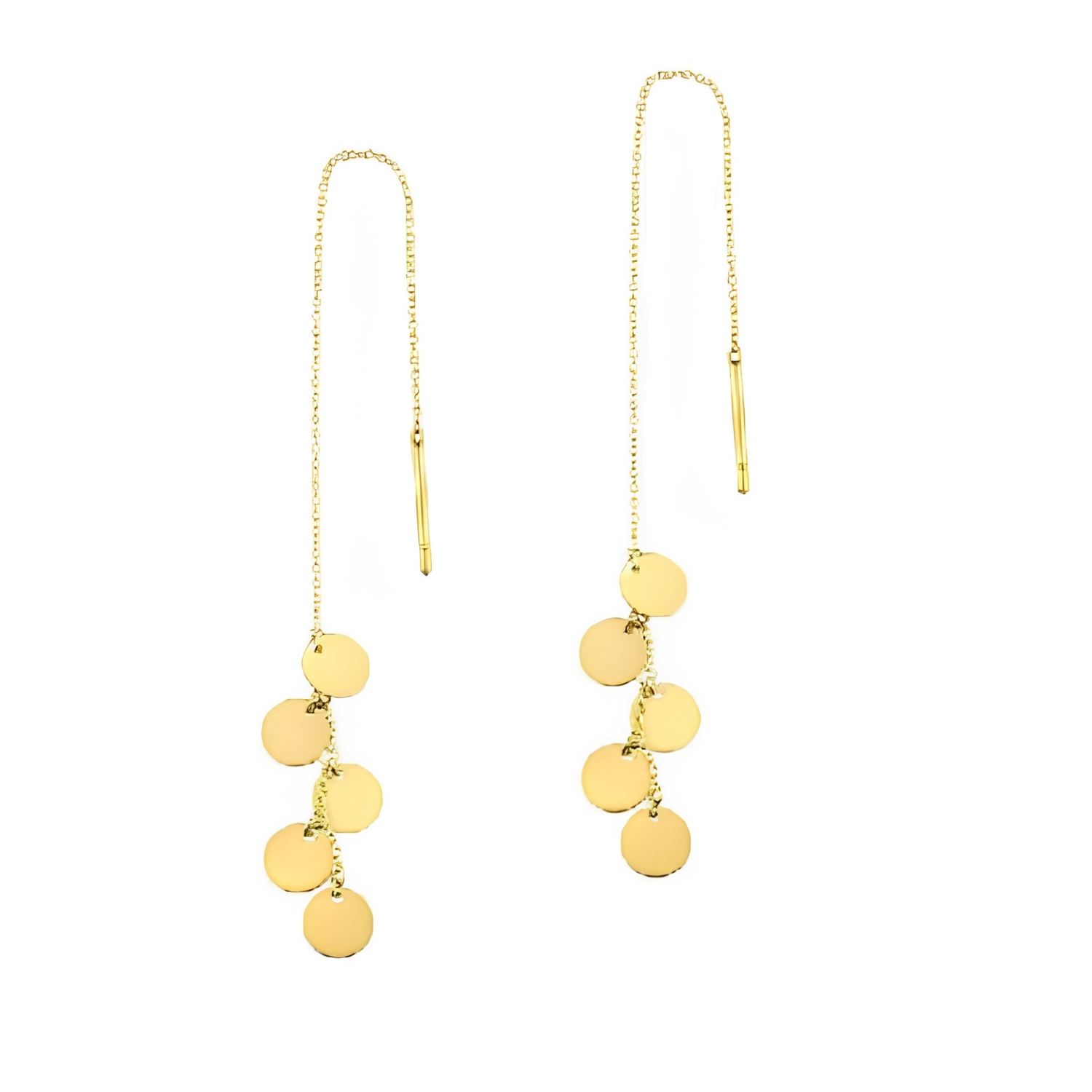 YELLOW GOLD Κ14 EARRINGS