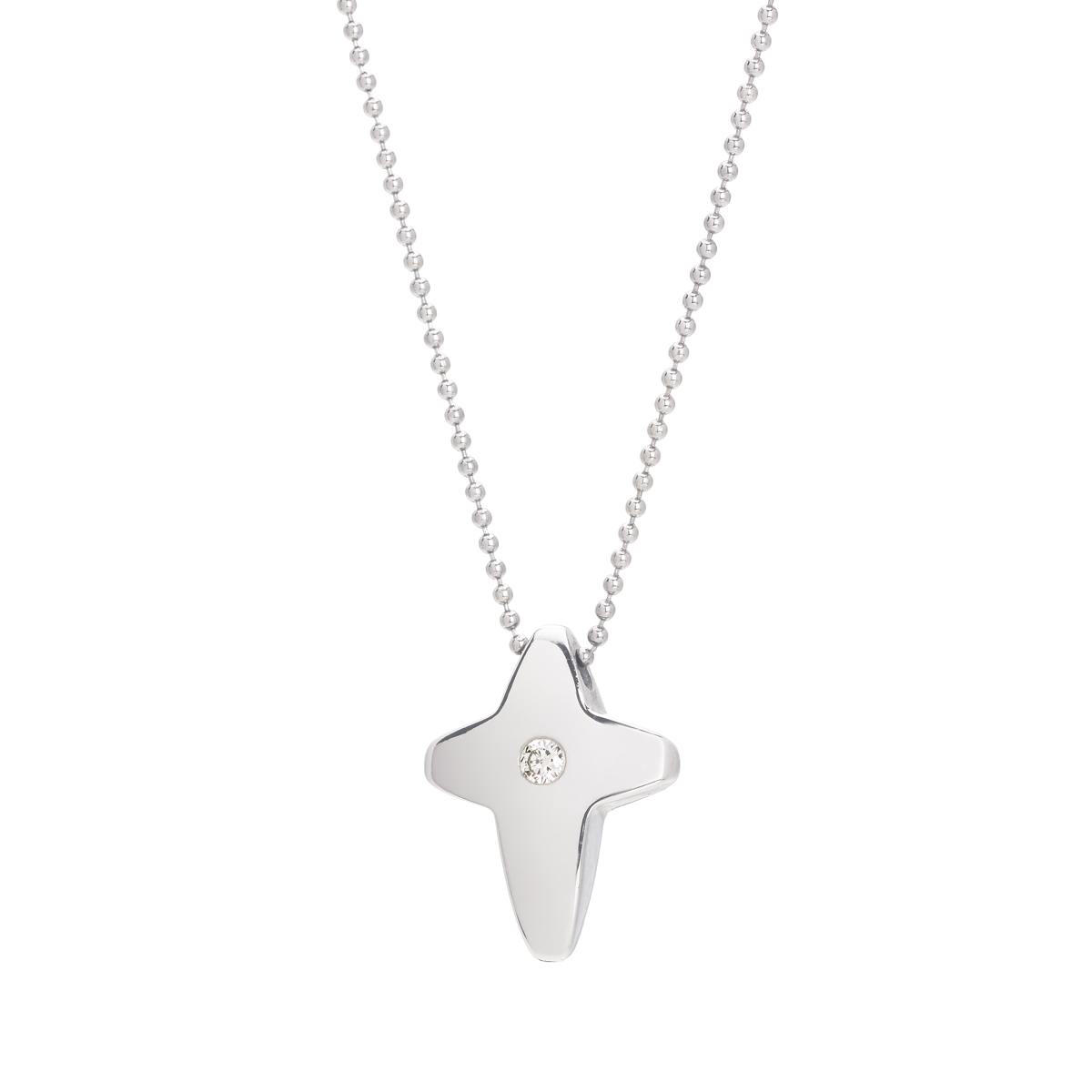DIAMOND CROSS 18K WHITE GOLD