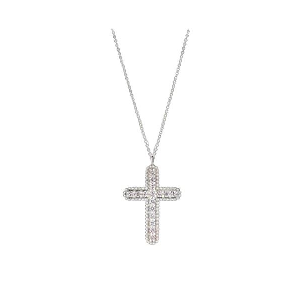 DIAMOND CROSS 18K WHITE GOLD