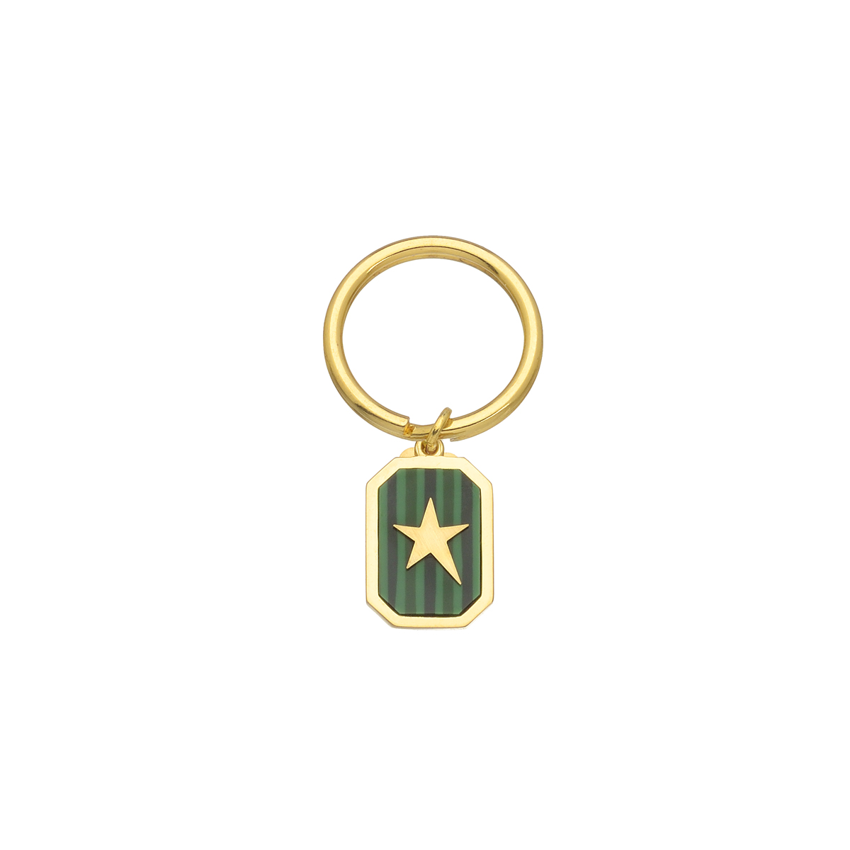 Stardesign Key Tag GOLD PLATED KEYCHAIN TAG WITH STAR | Serkos